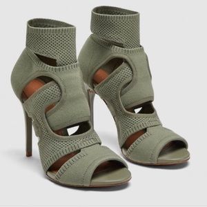 Olive green Zara heels